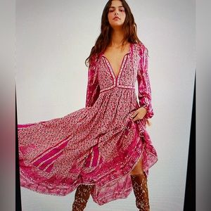 Free People Happy Feelings Dress Peach Pie Color size XS